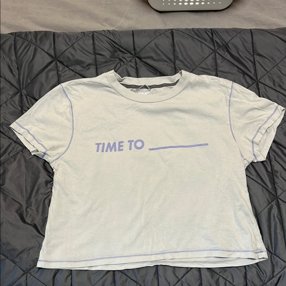 Hoka One One White Tee with Purple Accents